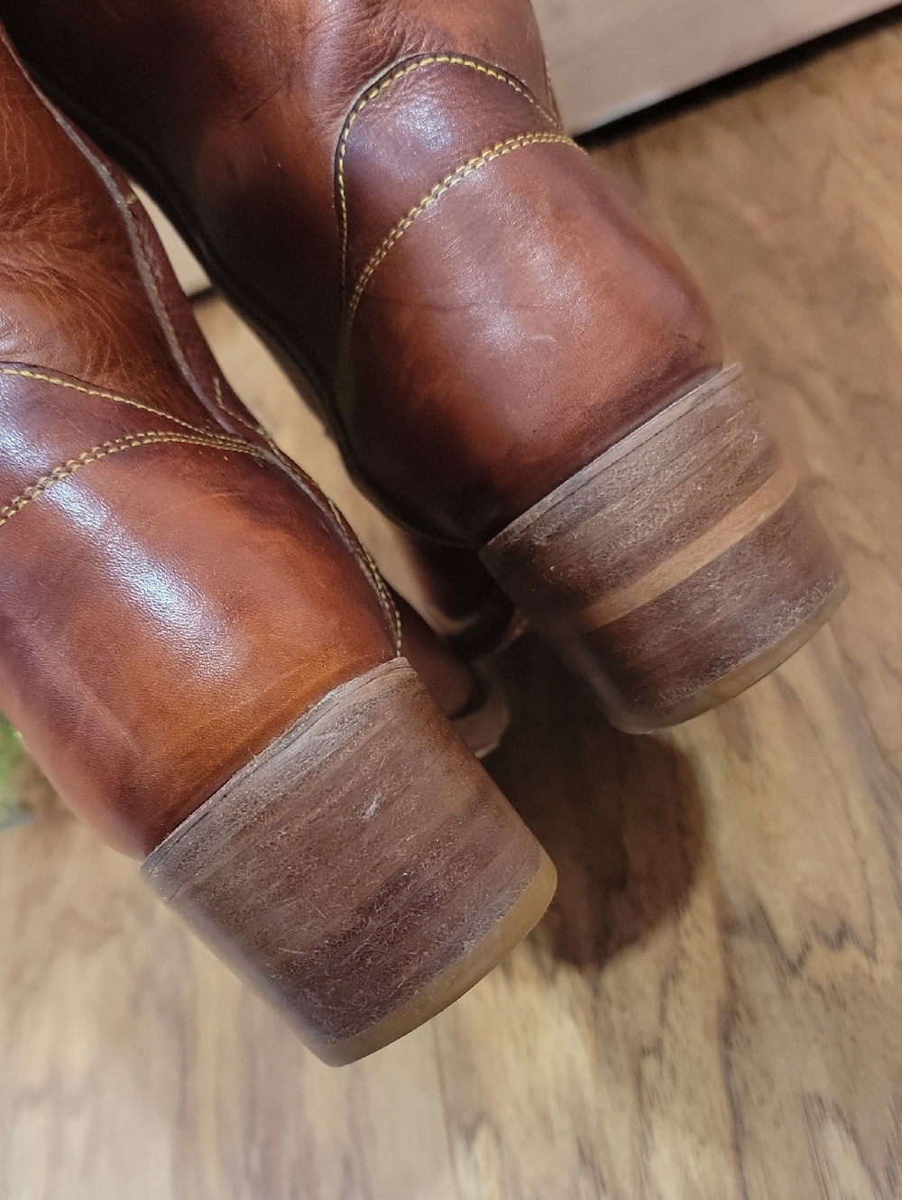 VintageLeather Longhorn Campus Style Boots 5.5 - Picture 5 of 15